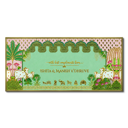 Gold Lotus Cow Money Envelope - KJTSMEG16