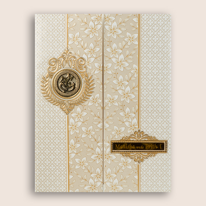 White Door Style Floral Invitation Card-KNJS2069