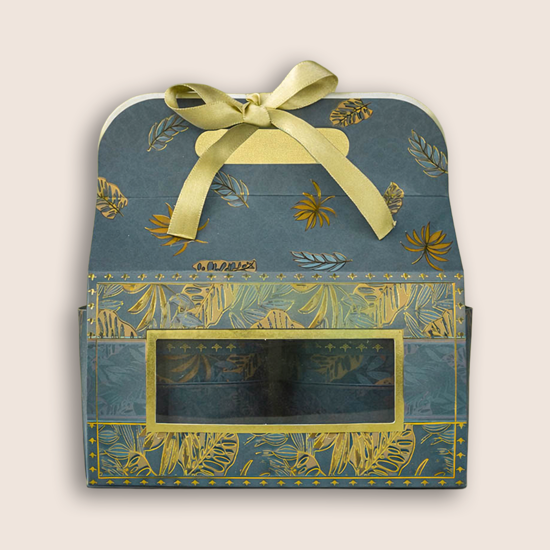 Blue Floral Leaf Return Gift Hamper-GNBT9501