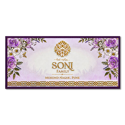 Purple Floral Money Envelope - KJTSMEG14