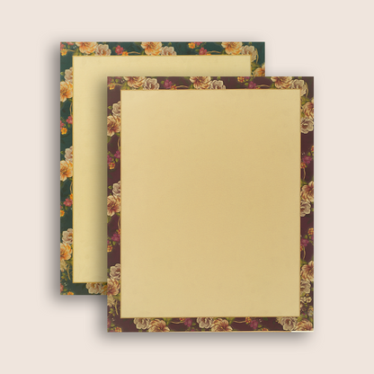 Blue Rose Floral Padded Door Style Wedding Card - KAA05630