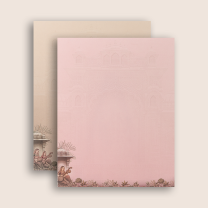 Beige Royal Bride Groom Padded Wedding Card - KAA05780