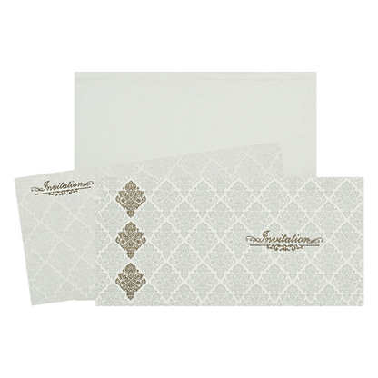 White Floral Wedding Card-KNKS6610