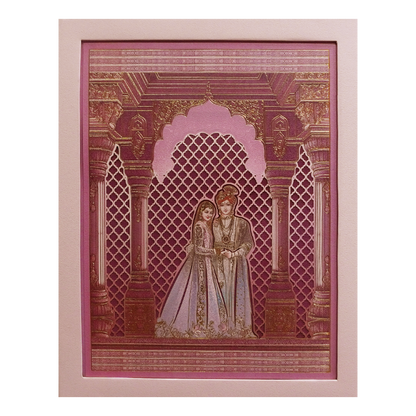 Lavender Royal Bride Groom Arch Wedding Invitation Card-King of Cards