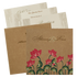 Kakhi Brown Red Floral Wedding Card-KRC28552