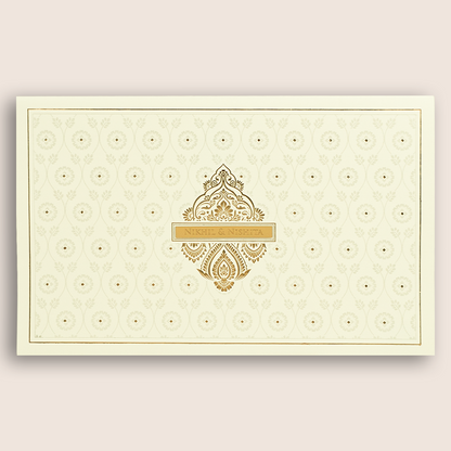 White Floral Wedding Invitation Card -  KPR010330