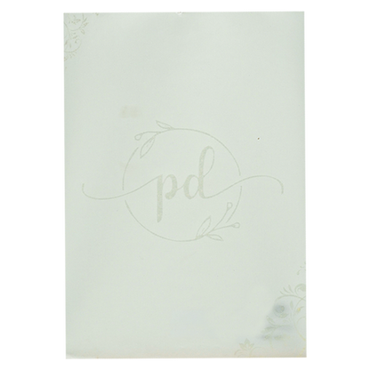 Purple Pink Floral Laser-Cut Wedding Card-KJTS1716