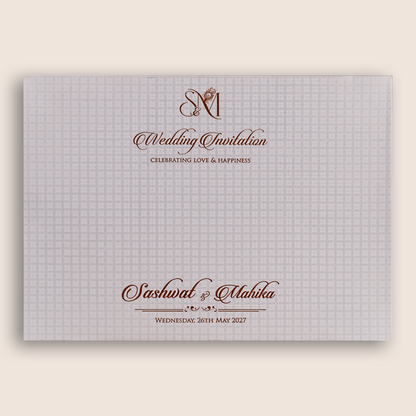 White Royal Elephant Mandap Wedding Invitation Card - KRE29440