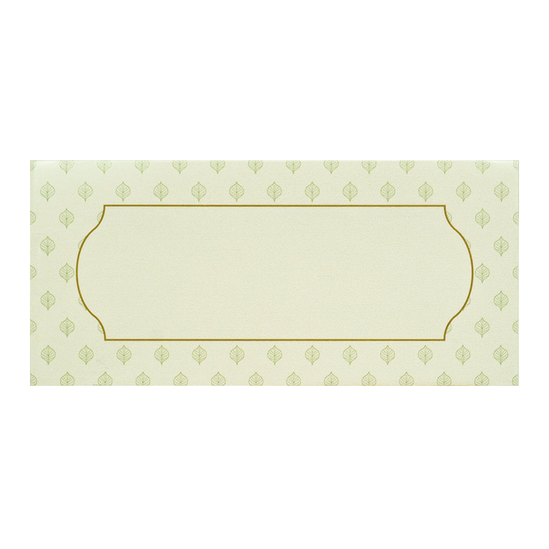 Cream Leaf Pattern Money Envelope - KRCE4100