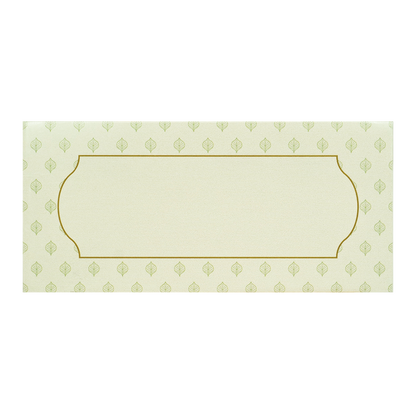 Cream Leaf Pattern Money Envelope - KRCE4100