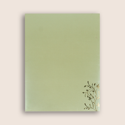 Light Olive Green Wedding Card - KNKGN5026
