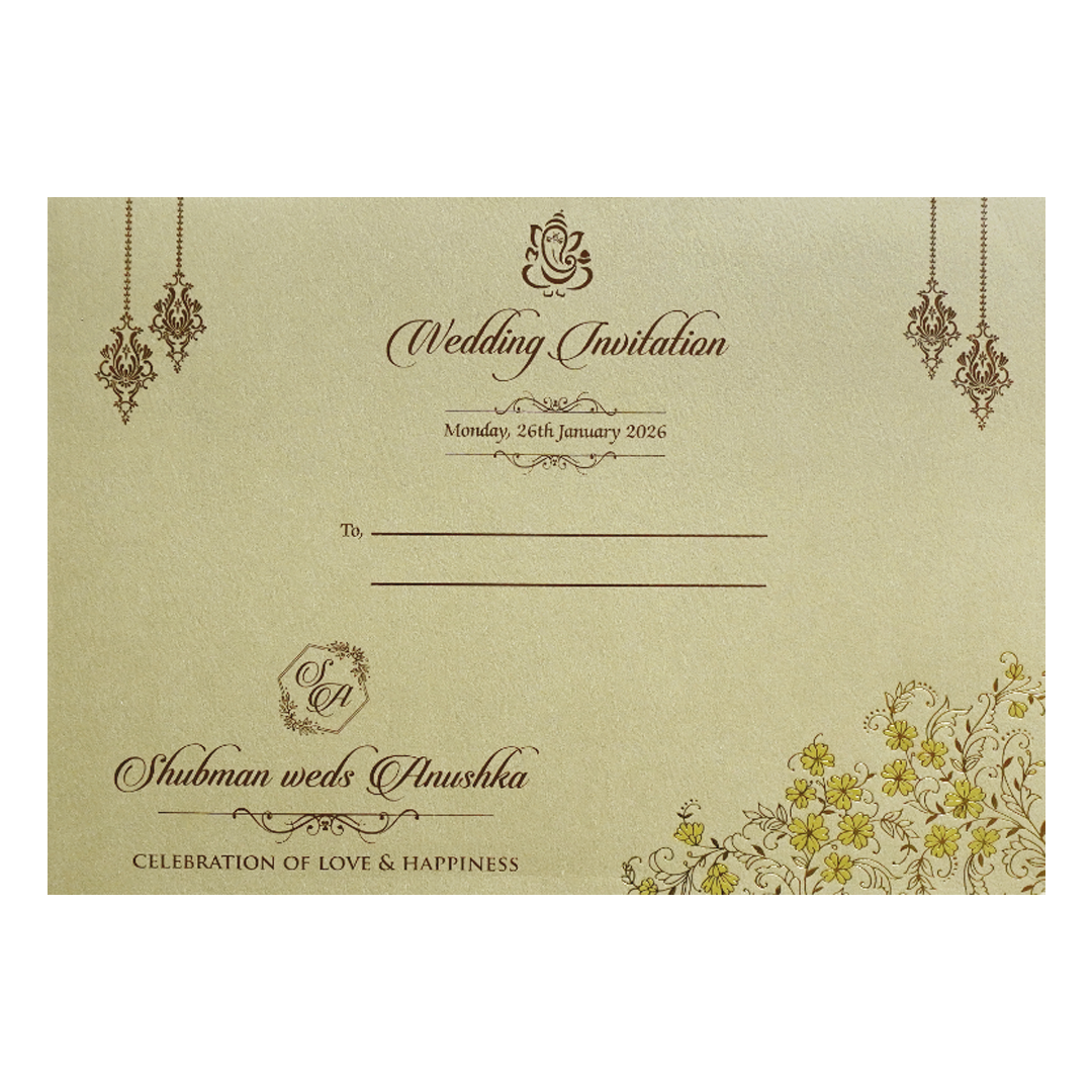 Royal Embossed Wedding Invitation Card-KRB09100