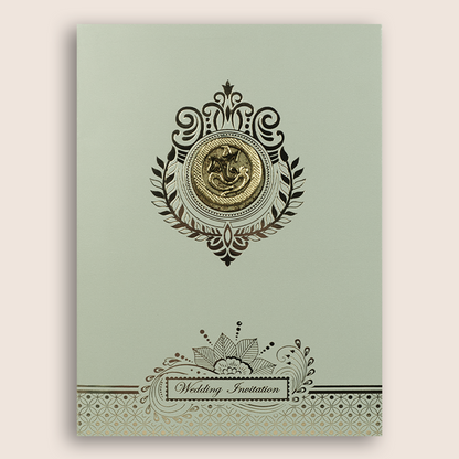 Grey Floral Wedding Invitation - KNRR7073G