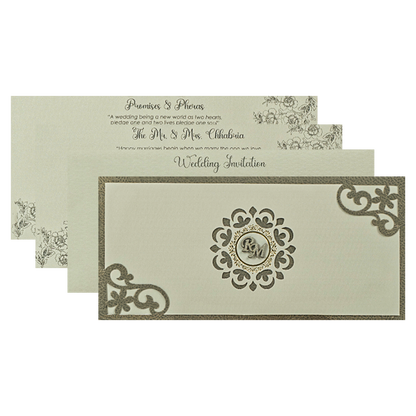 Grey Mandala Wedding Card-KSI64880