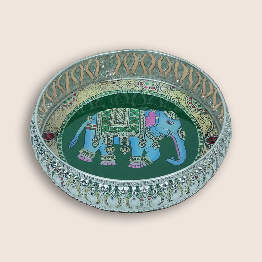Silver Elephant Decorative Small Tray-GDS0191