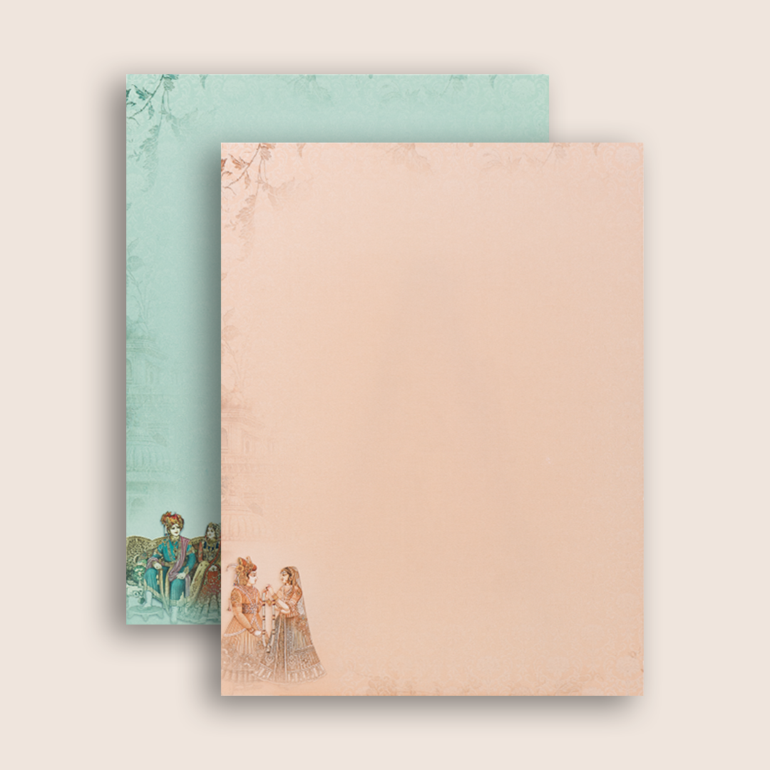 Sandal Royal Baraat Door Style Wedding Card - KAA05070