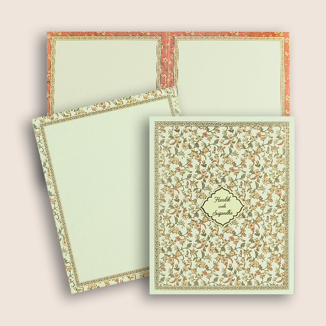 White Floral Premium Invitation Card - KAA05230
