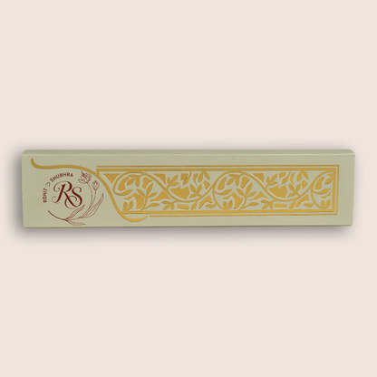 Grey Floral Laser Cut Scroll Card - KJPS2911