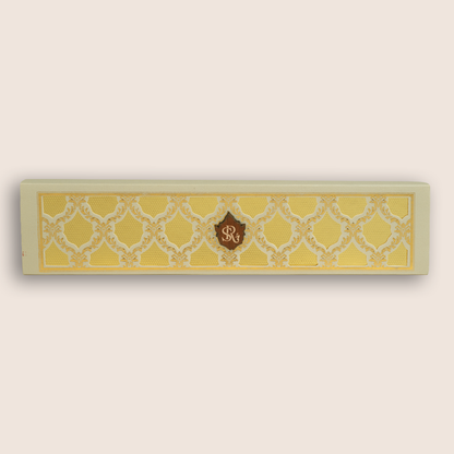 Grey Laser Cut Floral Pattern Scroll Card - KJPS2915