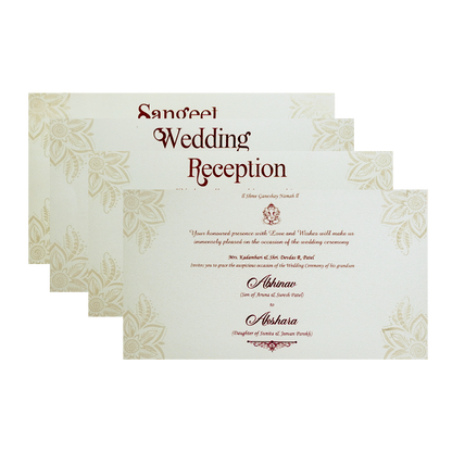 Mint Grey Mandala Border Wedding Invitation Card-KPR24540