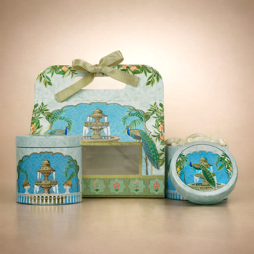 Peacock Fountain Return Gift Hamper-GNBT9502