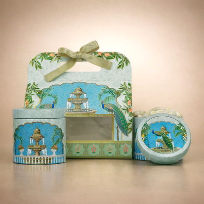 Peacock Fountain Return Gift Hamper-GNBT9502