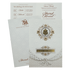 White Embossed Ganesha Wedding card-KRE28660