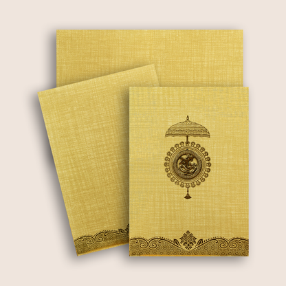 Gold Ganesha Invitation Card-KNCM24NG