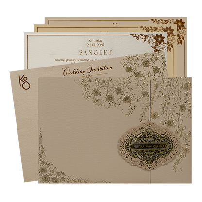 Dusty Pink Gold Ornate Wedding Card-KSI64760