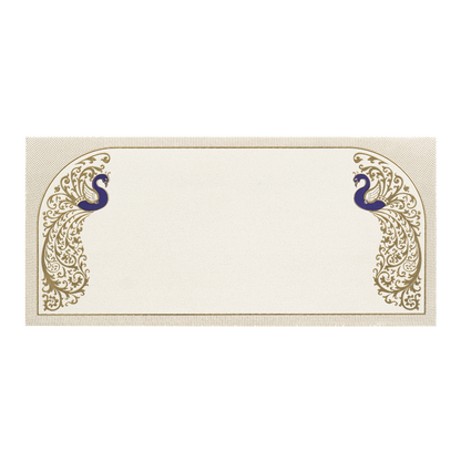 White Gold Peacock Money Envelope - KRCE2660