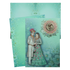 Green Floral Bride Groom Padded Invitation Card-KNEP1601
