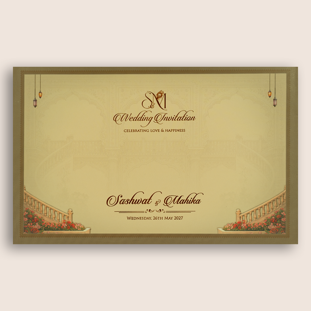 Dark Grey Bride Groom Laser Cut Padded Wedding Card - KRE28900