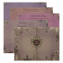 Check out Purple Floral Gold Padded Wedding Card at best price.✅WhatsApp Support ✅Express Delivery.|King of cards.
