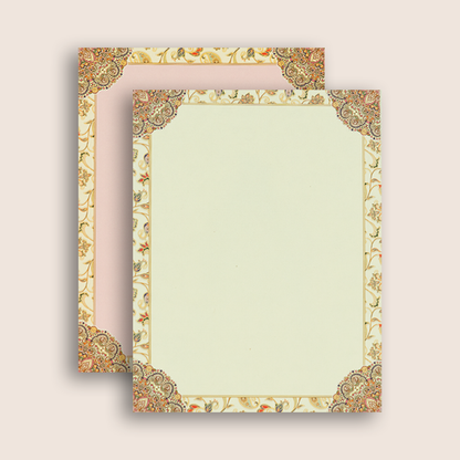 Cream Floral Pattern Wedding Card - KAA05030