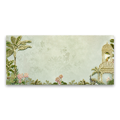 Green Floral Jharokha Money Envelope - KRCE7020