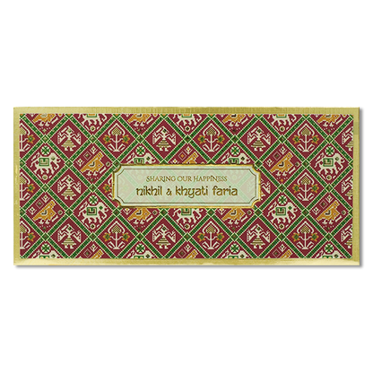 Gold Patola Design Money Envelope - KJTSMEG4