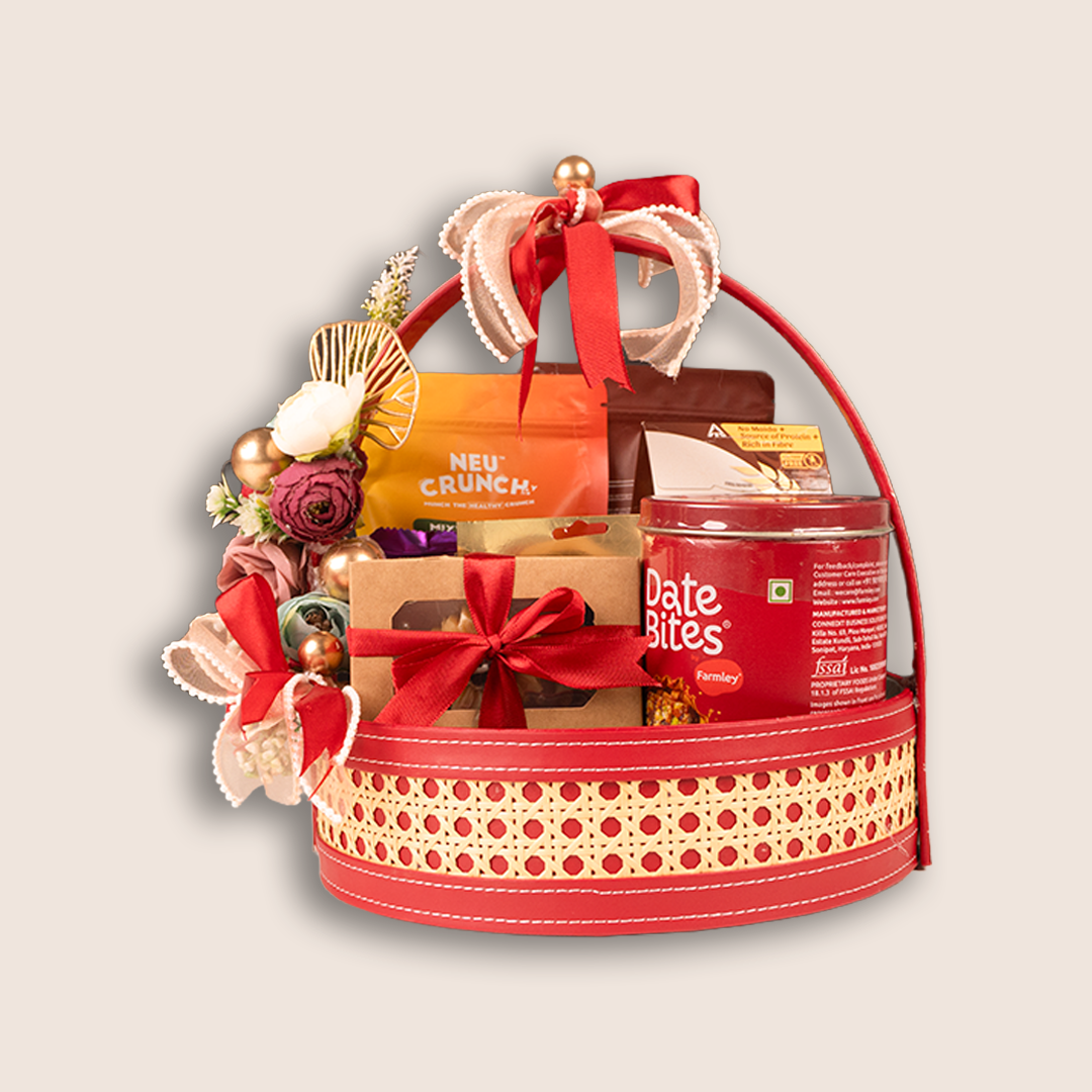 Red Premium Festive Gift Hamper Basket - KLGH0150