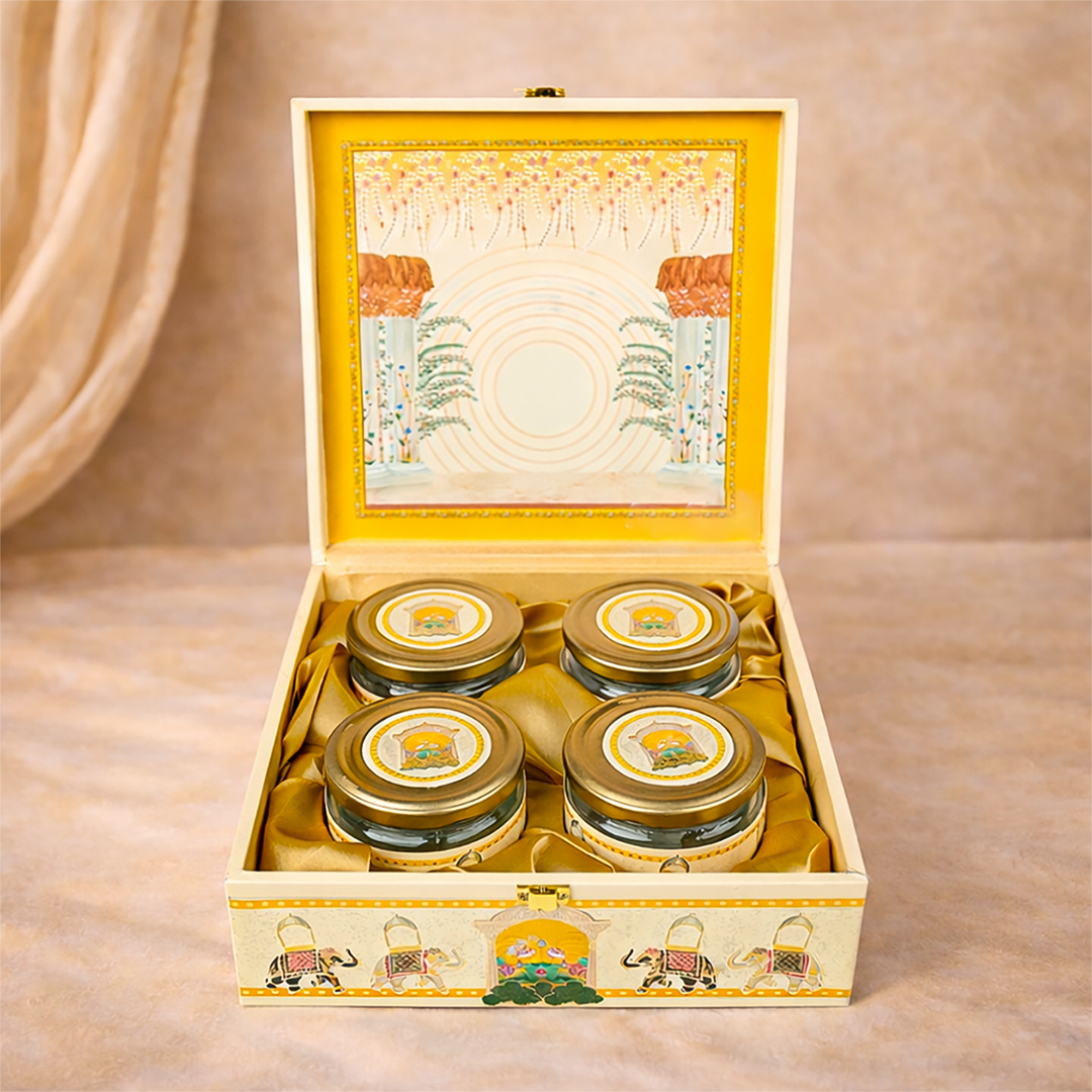 Yellow Elephant Themed Luxury Sweet Jar Box-KBX10102