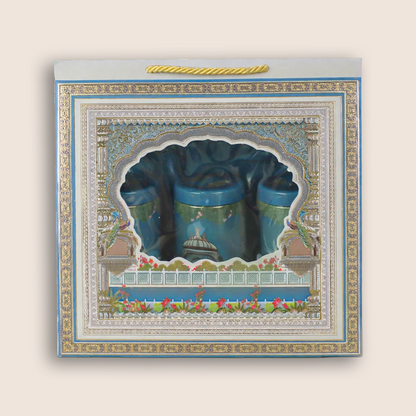 Blue Arch Peacock Palace Return Gift Hamper-GNBT9507