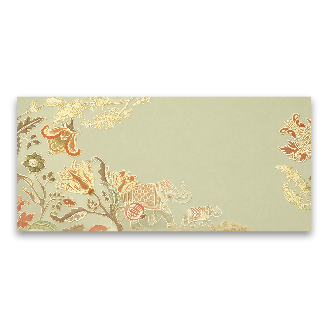 Cream Floral Elephant Money Envelope - KRCE7030