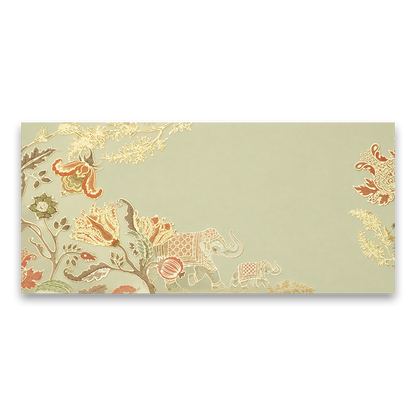 Cream Floral Elephant Money Envelope - KRCE7030