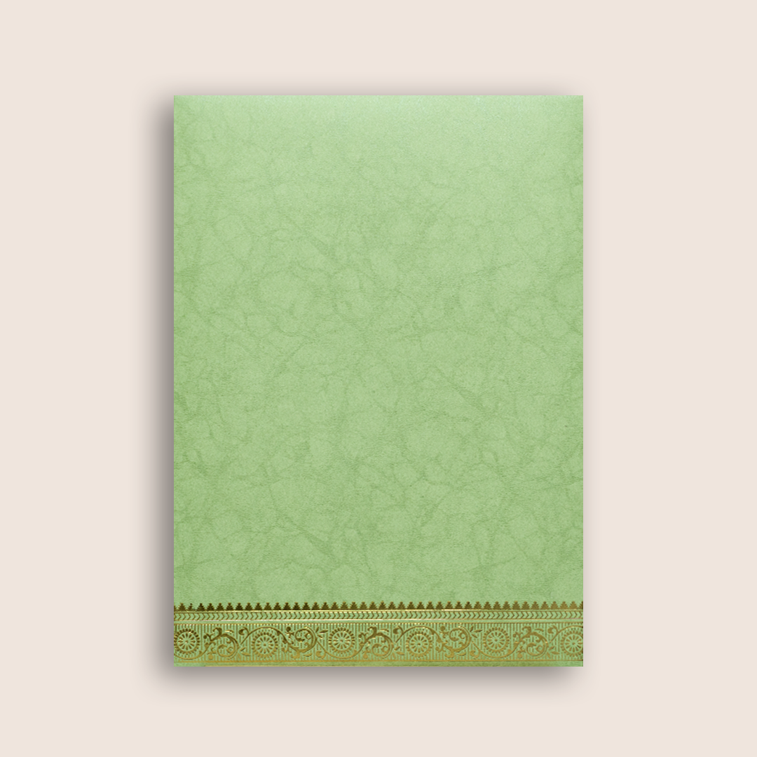 Green Floral Mandala Wedding Card - KNKR026GL