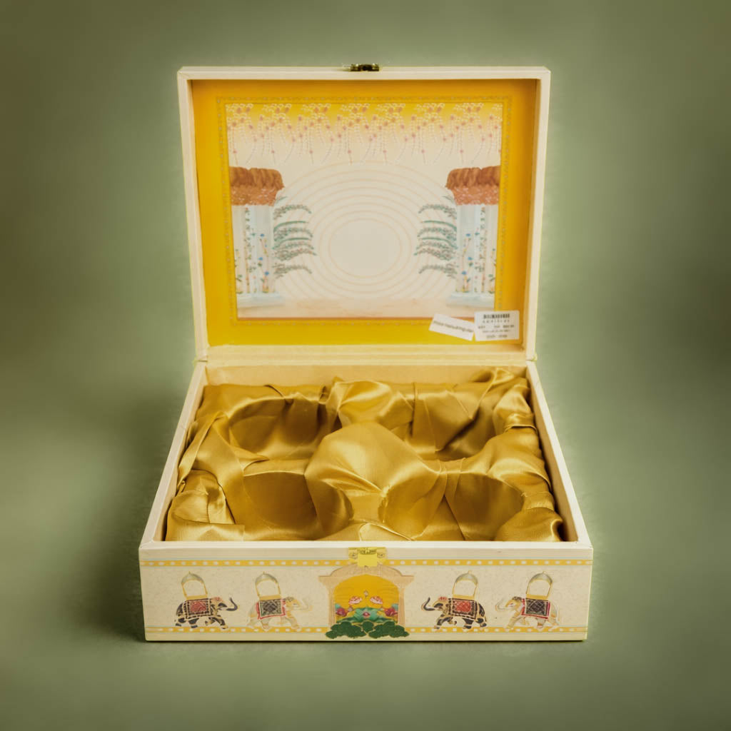 Yellow Elephant Themed Luxury Sweet Jar Box-KBX10102