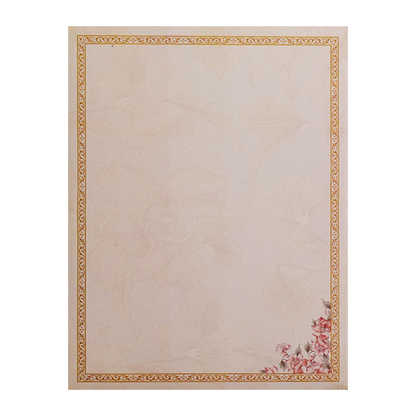 Peach Hibiscus Floral Door Invitation-King of Cards
