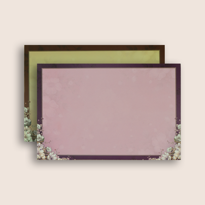 Maroon Padded Floral Wedding Card - KAA06100
