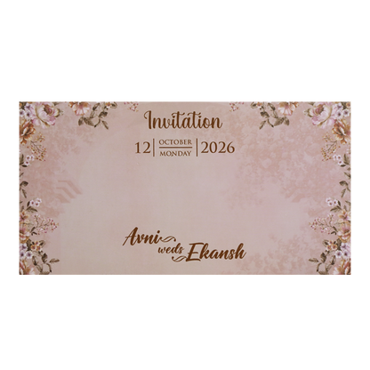 Pink Royal Arch Elephant Wedding Card - KVN06880