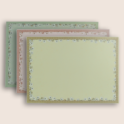 Beige Floral Laser Cut Wedding Card - KAA05990