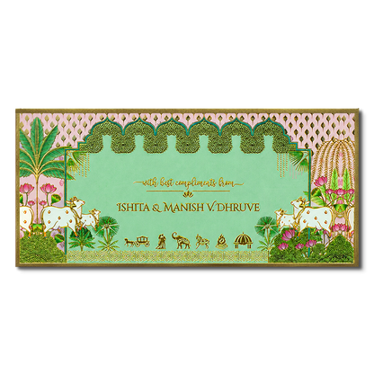 Gold Lotus Cow Money Envelope - KJTSMEG16