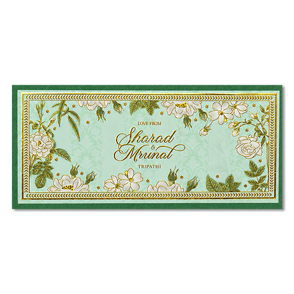 Green Floral Money Envelope - KJTSMEG15