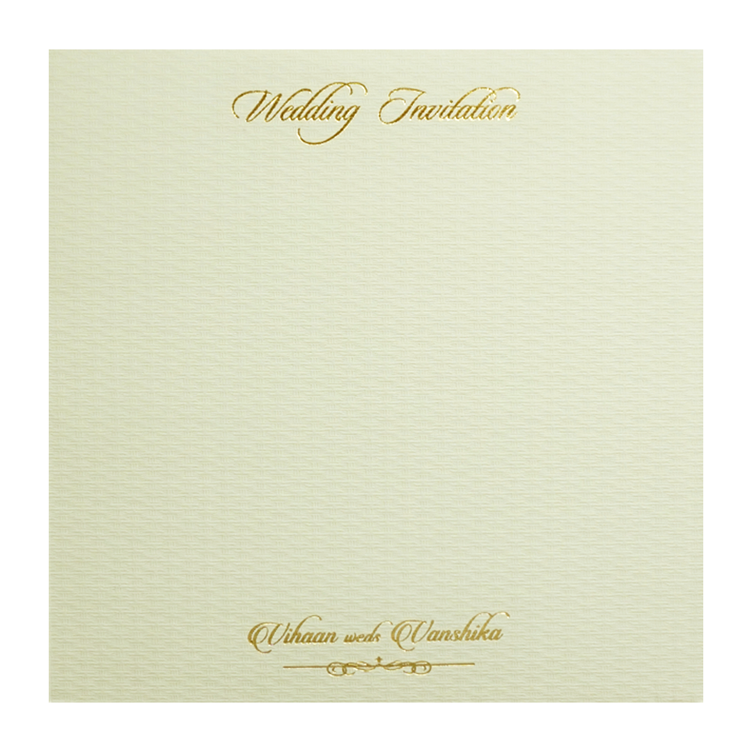 Green-Gold Minimal Monogram Wedding Card - KMMWD1140